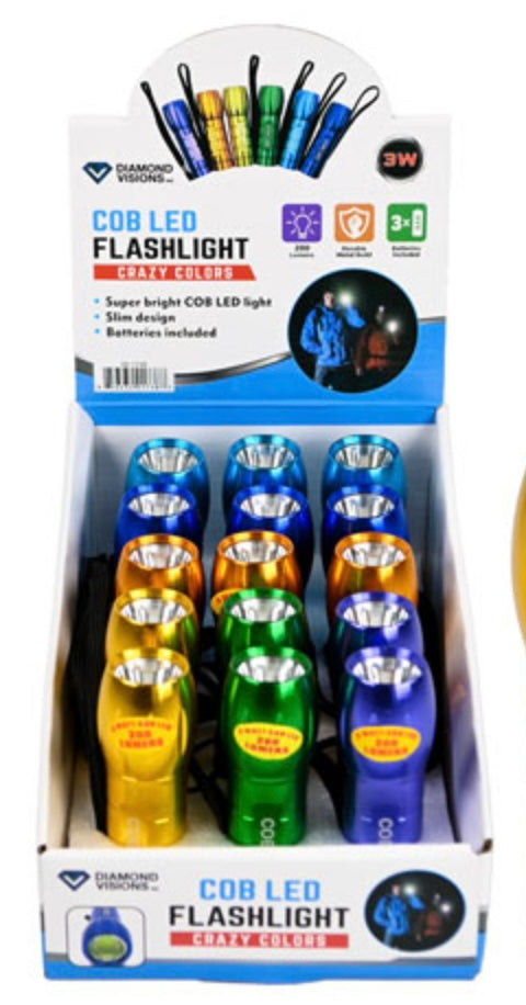 METAL FLASHLIGHT (BRIGHT COLORS)