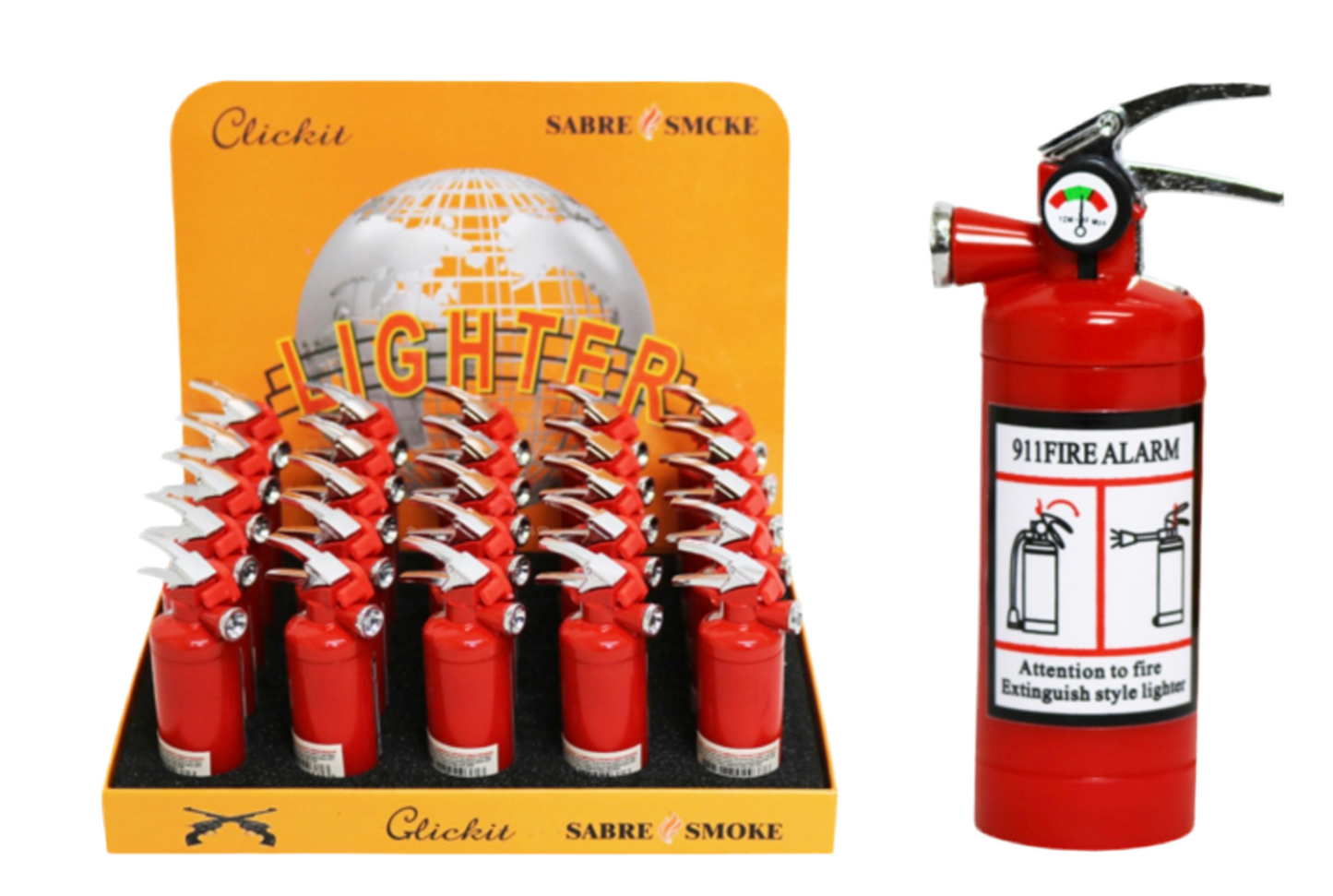 FIRE EXTINGUISHES LIGHTER & LIGHT