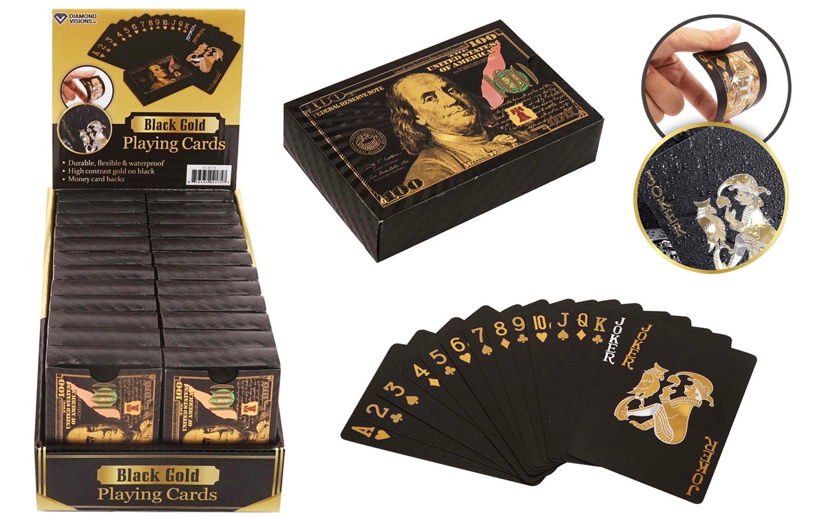 BLACK / GOLD PLAYING CARDS