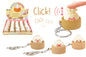 KEYCHAIN DUMPLING CLICKER