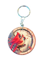 3D CARDINAL WOOD KEYCHAIN